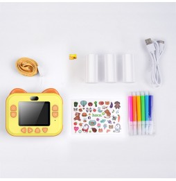 Hoco DV204 Fotocamera Bambini Stampante Termica 48mp Ips Arancio