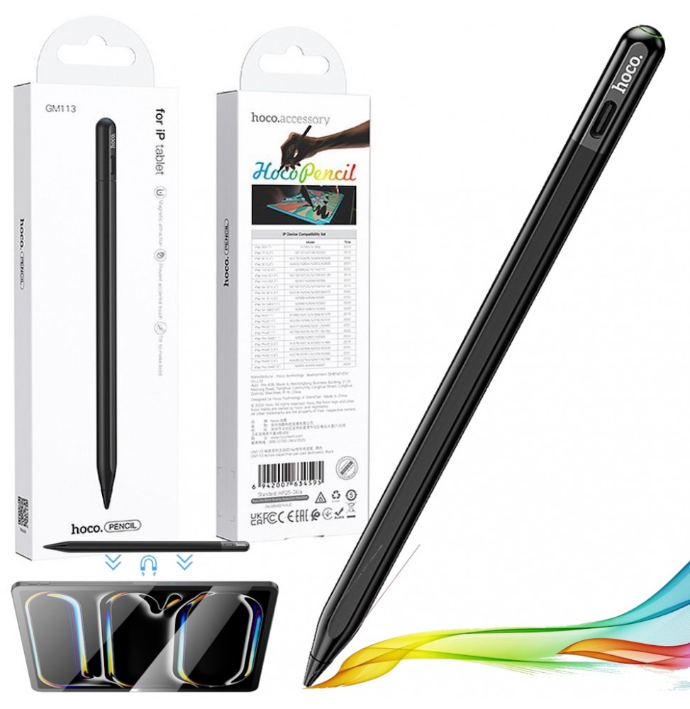 Hoco Penna Capacitiva Stylus Ipad Ios Anti Tocco Sensibile Nera