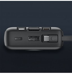 Veger C20 Powerbank 20000 mAh Cavi Integrati USB-C Lightning Micro USB Nero