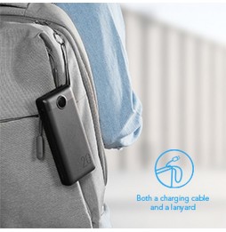 Veger C20 Powerbank 20000 mAh Cavi Integrati USB-C Lightning Micro USB Nero