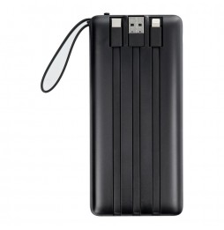 Veger C20 Powerbank 20000 mAh Cavi Integrati USB-C Lightning Micro USB Nero