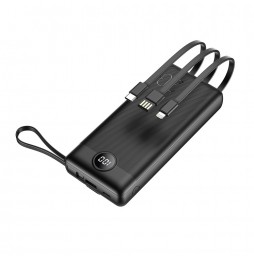 Veger C20 Powerbank 20000 mAh Cavi Integrati USB-C Lightning Micro USB Nero