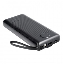 Veger C20 Powerbank 20000 mAh Cavi Integrati USB-C Lightning Micro USB Nero