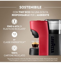 Lavazza A Modo Mio Tiny Eco Macchina da Caffè a Capsule 1450 Watt Rossa