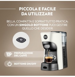 Lavazza A Modo Mio Tiny Eco Macchina da Caffè a Capsule 1450 Watt Bianca