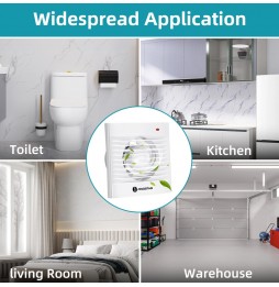 Aigostar Ventola Aspirazione Odori Bagno Cucina Casa 11W Foro 100/110mm