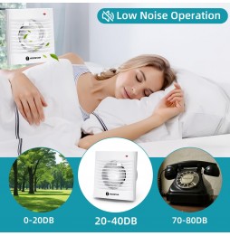 Aigostar Ventola Aspirazione Odori Bagno Cucina Casa 11W Foro 100/110mm