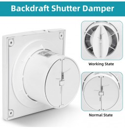 Aigostar Ventola Aspirazione Odori Bagno Cucina Casa 11W Foro 100/110mm