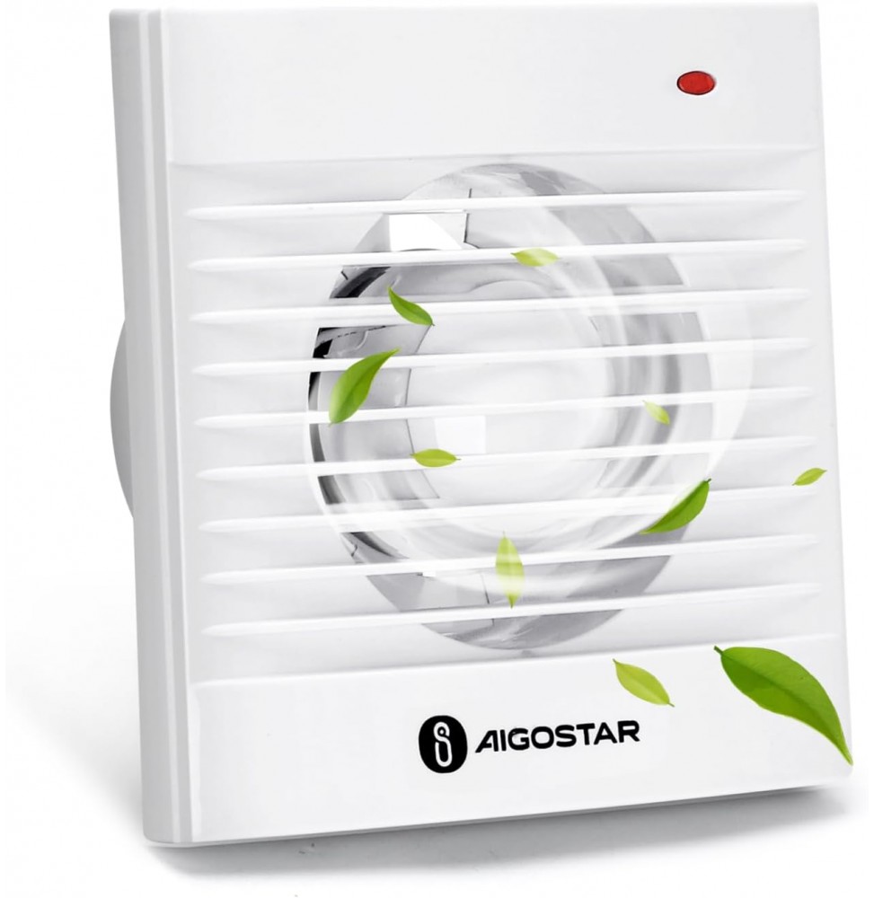Aigostar Ventola Aspirazione Odori Bagno Cucina Casa 11W Foro 100/110mm