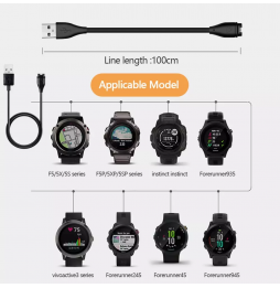 Cavo di ricarica caricatore USB smartwatch GARMIN FENIX 7, 6, 6X, 6S, 5, 5X, 5S, 5 Plus Vivoactive