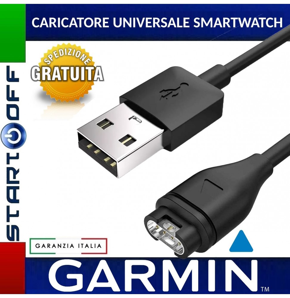 Cavo di ricarica caricatore USB smartwatch GARMIN FENIX 7, 6, 6X, 6S, 5, 5X, 5S, 5 Plus Vivoactive