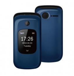 Majestic Sileno 50 Telefono Cellulare Anziani Sportellino Volume Alto Sos Blu