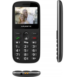 Majestic Sileno 72 Nero Cellulare Per Anziani Tasti Grandi Dispaly 2.2" Torcia