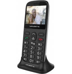 Majestic Sileno 72 Nero Cellulare Per Anziani Tasti Grandi Dispaly 2.2" Torcia
