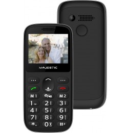 Majestic Sileno 72 Nero Cellulare Per Anziani Tasti Grandi Dispaly 2.2" Torcia