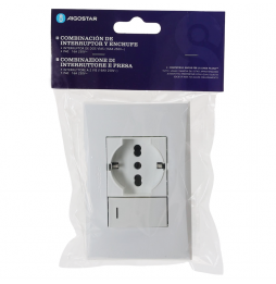 Aigostar Placca Placchetta Completa Shuko Interruttore 16a Incasso 503