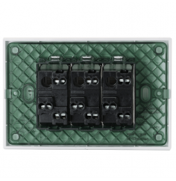 Aigostar Placca Placchetta Completa 3 Pulsanti Deviati 16a Incasso 503