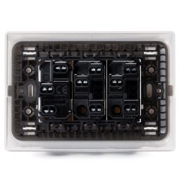 Aigostar Placca Placchetta Completa 3 Posti 2 Interruttori 2 Vie 1 Presa 503