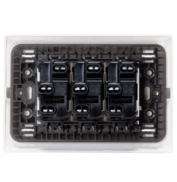 Aigostar Placca Placchetta Completa 3 Posti 3 Prese Bipasso 16a Incasso 503