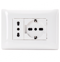 Aigostar Placca Placchetta Completa Shuko e Presa 16a Incasso 503