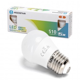 Aigostar Set 5 Lampadine LED G45 E27 6W 510lm...