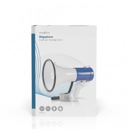 Nedis Megafono Professionale 25W 120dB con Microfono Staccabile 1500m
