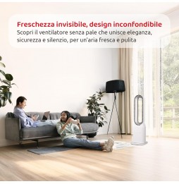 Melchioni Family MF2519BLS Ventilatore Senza Pale 3 Velocità Oscillazione 50W
