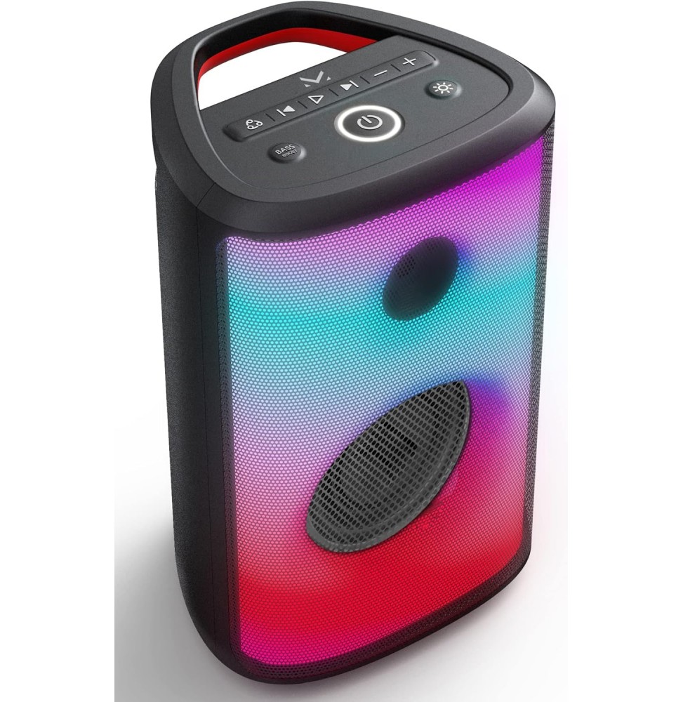 Majestic FLAME 22 PRO Speaker Bluetooth 300W con Luci LED Batteria 4000mAh Ingressi USB MIC AUX IPX5