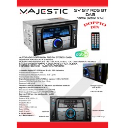 New Majestic SV-517 RDS Autoradio 2 Din Bluetooth USB Radio DAB Mp3 Aux 180W