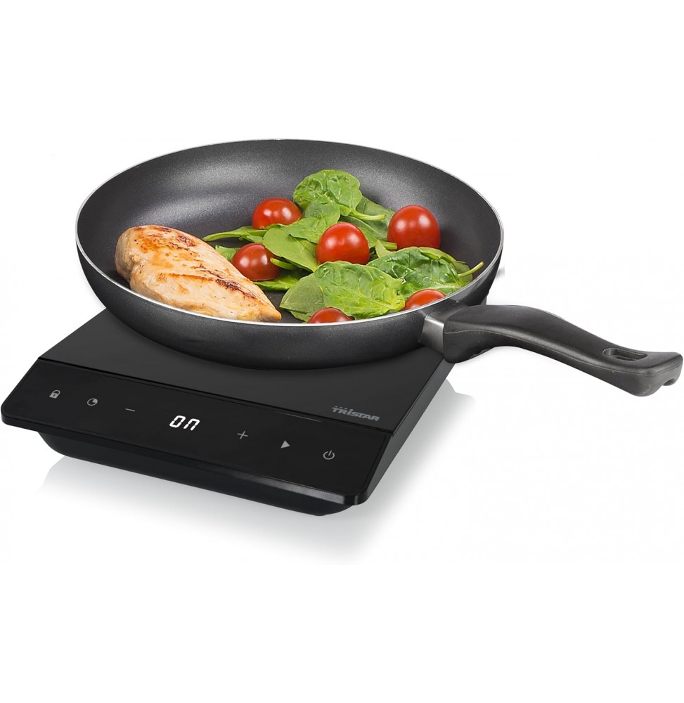 Tristar Piastra Induzione Elettrica 2000 Watt 19cm Cristallo 10 Livelli Temperatura