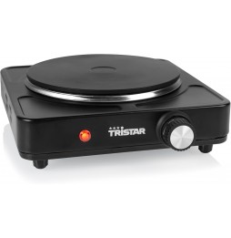 Tristar Fornello Elettrico Ghisa 1500w Campeggio Acciaio Termostato 5 Livelli