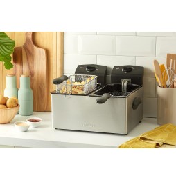 Tristar Fr-6937 Friggitrice Ad Olio 6 Litri In Acciaio Inossidabile 3600 Watt