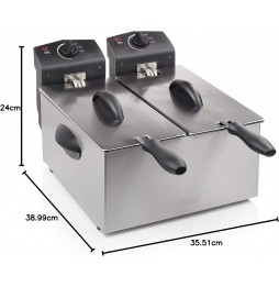 Tristar Fr-6937 Friggitrice Ad Olio 6 Litri In Acciaio Inossidabile 3600 Watt