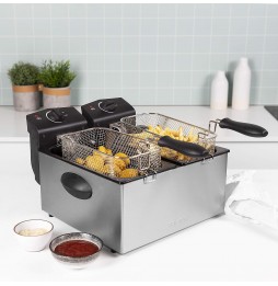 Tristar Fr-6937 Friggitrice Ad Olio 6 Litri In Acciaio Inossidabile 3600 Watt