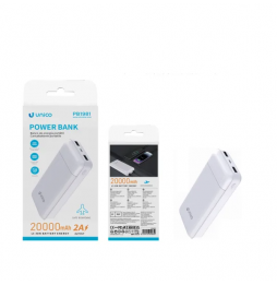 Unico Power Bank 20000mAh 2A Doppia Porta USB LED IC Protection ABS+PC