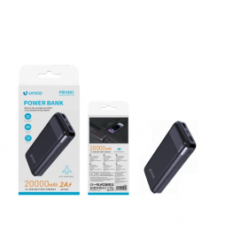 Unico Power Bank 20000mAh 2A Doppia Porta USB LED IC Protection ABS+PC