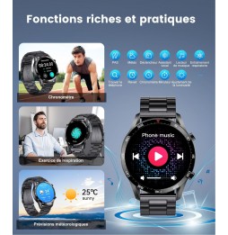 Unico Smartwatch Militare Sport Display HD 1.43" Chiamate Cardio Bluetooth 5.1 Nero