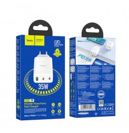Hoco N33 Caricatore Muro 35w Dual Usb C Usb A Pd Qc Pps Pro