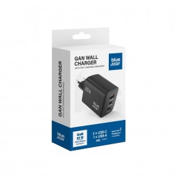 BLUE STAR CARICATORE RAPIDO UNIVERSALE  65W GaN 2 USB C + USB A QC4.0 PD 4A