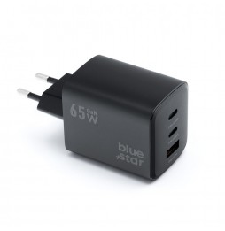 BLUE STAR CARICATORE RAPIDO UNIVERSALE  65W GaN 2 USB C + USB A QC4.0 PD 4A