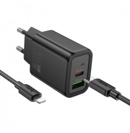 Hoco N61 Caricatore Muro 20W PD QC Dual USB A C...