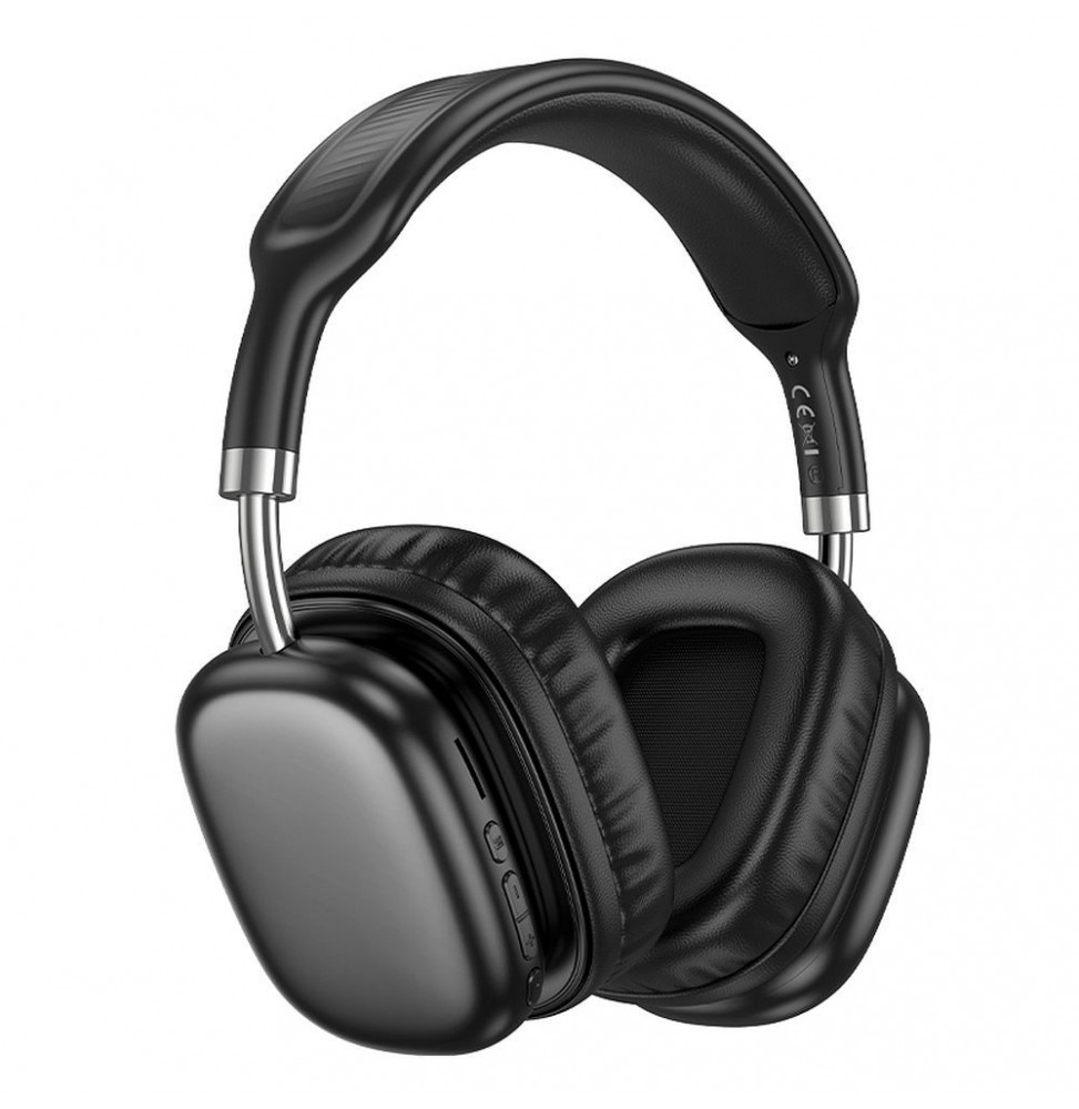 Hoco Cuffie Wireless W52 Nere Bluetooth 5.4 46 Ore Musica Pieghevoli