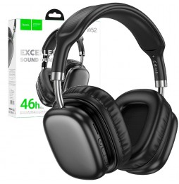 Hoco Cuffie Wireless W52 Nere Bluetooth 5.4 46 Ore Musica Pieghevoli
