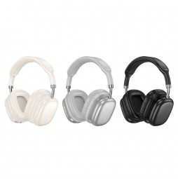 Hoco Cuffie Wireless W52 Argento Bluetooth 5.4 46 Ore Musica Pieghevoli