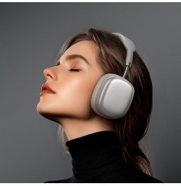 Hoco Cuffie Wireless W52 Argento Bluetooth 5.4 46 Ore Musica Pieghevoli