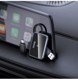 Hoco  Adattatore CarPlay Wireless Hoco HU1 Nero USB A / USB C