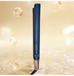 Aigostar Piastra Per Capelli 2 In 1 Lisciante E Arricciante 55W Blu-Oro 5 Livelli