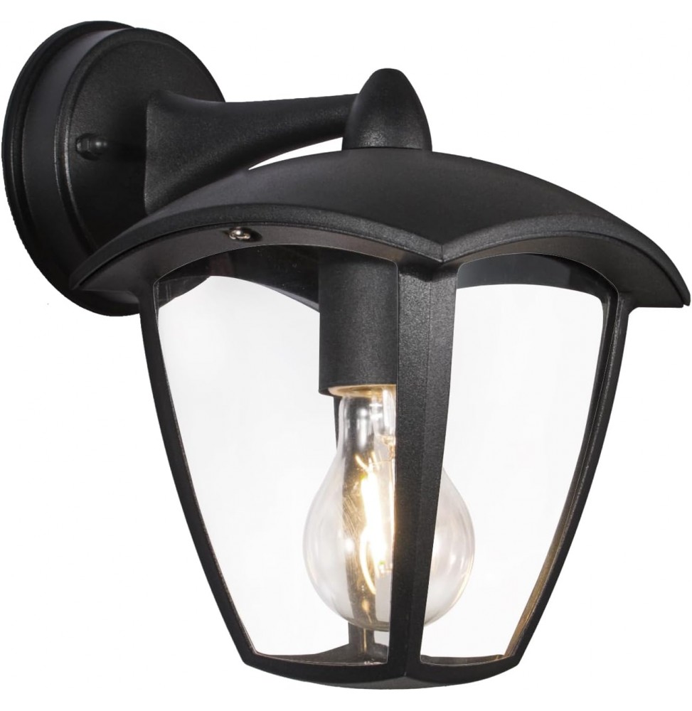 Aigostar Applique Lanterna Vintage Nera E27 IP44 Durevole Alluminio