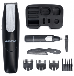 Aigostar Brook Tagliacapelli 2 in 1 Rifinitore 8000 RPM Lame Acciaio Inox