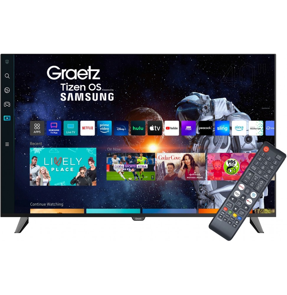 Graetz TV 40″ Smart GR40T2940 2K FULL HD HDR10 Tizen By Samsung